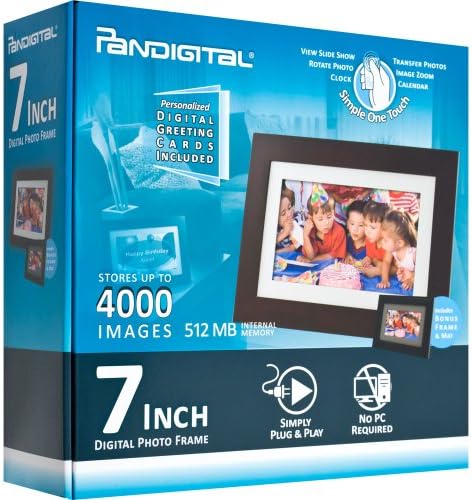 Pandigital 72-56AW 7 İnç Dijital Resim Çerçevesi (Siyah)