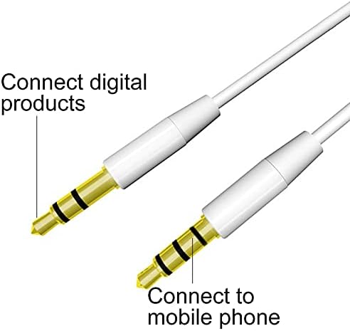 WskLınft Kablo Jakı Anti-Oksidasyon Uygun PVC Ses Yardımcı Kablo Jakı Telefon için Çok Fonksiyonlu Ses Kablosu Siyah