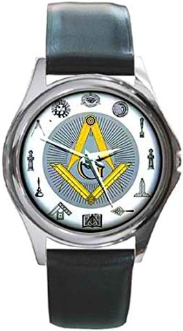 Masonik Mason Sembol Tasarımı Özel Deri Saat