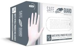 Safeguard Nitril Tek Kullanımlık Eldivenler, Tozsuz, Gıda Sınıfı Eldivenler, Lateks İçermez, 100 Adet. Dağıtıcı Paketi, (Ekstra