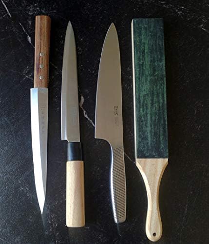 LAVODA Kürek Strop 2 tarafından 9 Çift taraflı Deri Strop ile Yeşil Beyaz Bileşikler Kiti Bıçak Stropping Blok için Ağaç İşleme