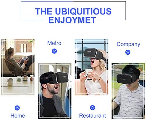 ıPhone ve Android Telefonlar ile Uyumlu VR Kulaklık, Sanal Gerçeklik 3D Oyun Gözlük Sistemi, Uzaktan Kumandalı Ayarlanabilir