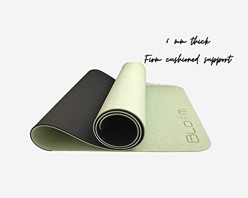 BLOOM Yoga Mat Çevre Dostu TPE Malzeme Kaymaz Su Geçirmez Mat 6mm Kalın SGS Sertifikalı Mat Yoga Pilates için. Ev Egzersiz, Spor