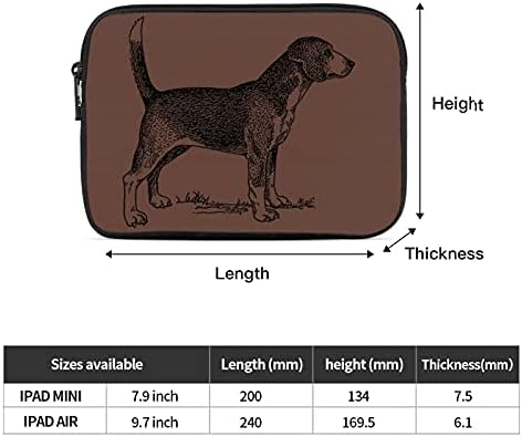 Mutlu Beagle Dizüstü Ve İpad Tablet Taşıma Çantası Dayanıklı Ve Su İtici Kumaş Siyah 7.9 İnç