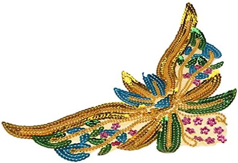 Jılı Online Büyük Glitter Pullu Kelebek Yama Nakış Aplike Motif Demir / DIY Dekorasyon Dikmek