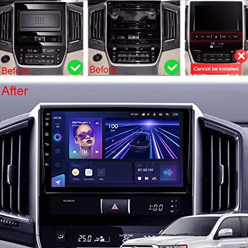 Android 10.0 Araba Stereo Radyo Kafa Ünitesi Toyota Land Cruiser 200 11 2015-2020, 9 İnç Dokunmatik Ekran GPS Carplay Bluetooth