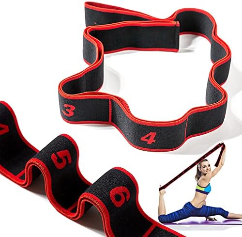 ProJoyJoy Egzersiz Direnç Bandı, Yüksek Elastik Dayanıklı 8 Döngüler Yoga Germe Kayışı, Vücut Germe için Direnç Bantları, Powerlifting,
