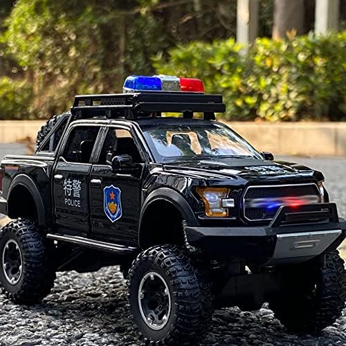 Xolyete Simülasyon Pikap Off-Road polis arabası Modeli ses ve ışık ses efekti Özel Polis çocuk oyuncak araba Açık Kapı Dağ Off-Road
