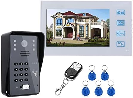 Man - hj Video Kapı Zili RFID Şifre ile 7 inç Görüntülü Kapı Telefonu İnterkom Kapı Zili IR-Cut 1000TV Hattı Kamera Kablosuz