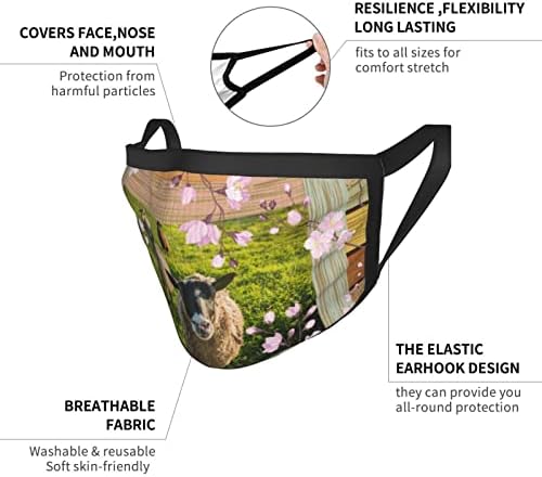 Yetişkin bez toz maskesi yüz ahşap pencere çiftlik koyun çim yeniden kullanılabilir yıkanabilir ayarlanabilir kulak askısı ile
