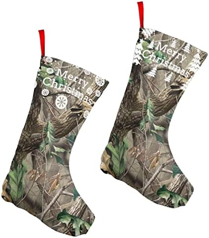 GLRTORE Sertağaçlar Yeşil Camo Noel Çorap 2 Paket 10 İnç,noel Çorap Noel Ağacı Şömine Asılı Çorap Noel Şeker Mevcut Çanta için