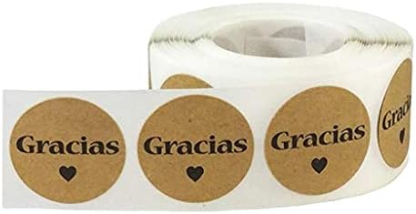 Newmind 500 Adet İspanyol Gracias Teşekkür Ederim Etiket etiketleri Mühürler Zanaat Düğün İyilik