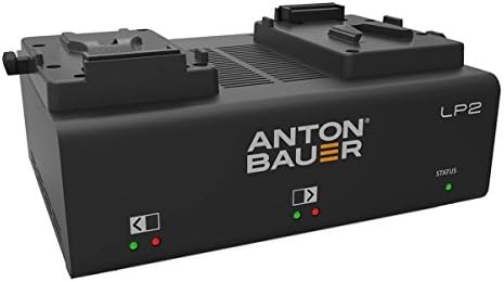 Anton Bauer LP2 Düşük Profilli Çift V Montajlı Öncelik Tabanlı Eşzamanlı 2 Konumlu Pil Şarj Cihazı, LED Ekranlı