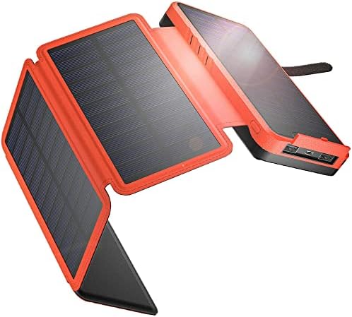 Cep Telefonu Açık için 26800mAh Güneş Enerjisi Bankası 4 Güneş Paneli Taşınabilir Şarj Cihazı
