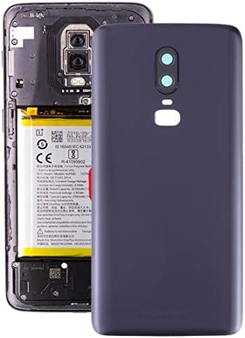Onarım Araçları, Tamamen uygun ve İş OnePlus 6 için Kamera Lensli Buzlu Pil Arka Kapağını Değiştirin(Siyah) (Siyah renk)