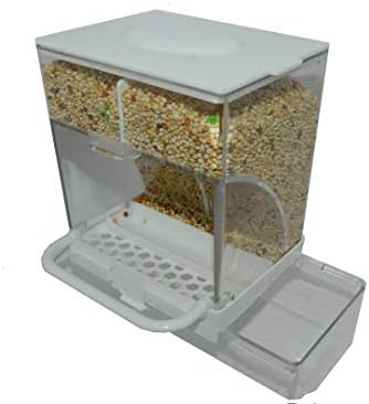 Petgroup No-Mess Kuş Besleyici Papağan Otomatik Besleyici Tohum Pet Gıda Konteyner Levrek Kafes Aksesuarları için Budgerigar