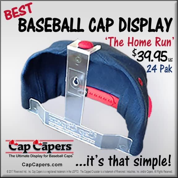 Beyzbol Şapkası Ekranı; Duvara Monte Şapka Rafı; Beyzbol Şapkası Depolama Organizasyonu; Şapka Toplayıcıları için Harika (24)