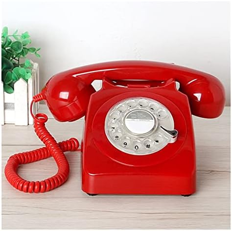 TBETBSTBR Döner Kadranlı Telefonlar, Klasik Vintage Telefonlar, Ev Ofis iş Otel için Döner Tasarım Sabit Telefon, Çok renkli