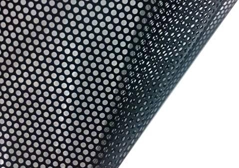 VVıVıD Tek Yönlü Delikli Siyah Vinil Gizlilik Cam Filmi Yapışkanlı Cam Sarma Rulo (0.5 ft x 48 inç)