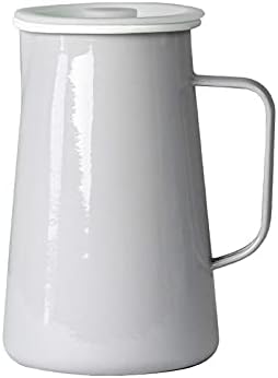 Su Sürahi Yaratıcı Nostaljik Soğuk Su ısıtıcısı Retro Sürahi Emaye Su ısıtıcısı Kapaklı Buzlu Çay, Sangria, Limonata ve Daha