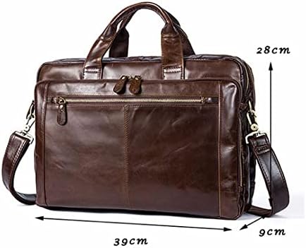 ZYSXJMY Iş Evrak Çantası, deri Evrak Çantası askılı çanta Vintage laptop çantası Ataşesi Kılıf omuzdan askili çanta Iş Seyahat
