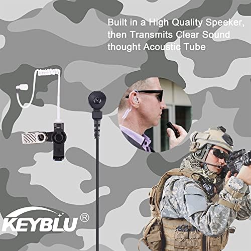 KEYBLU Gözetim Kiti Akustik Tüp Dinle-Sadece Kulaklık için 2 Yönlü Radyo (3.5 MM, 10 Paket)