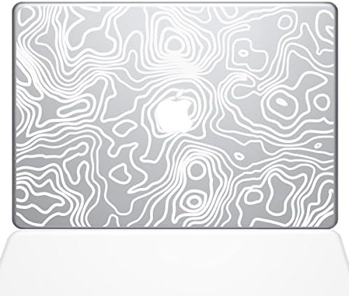 Çıkartması Guru Topografik Harita MacBook Çıkartması Vinil Sticker-12 MacBook - Beyaz (1287-MAC-12M-W)