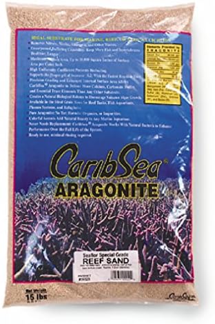 Akvaryum için Carib Sea ACS00020 Aragonit Resif Kumu, 15 Pound