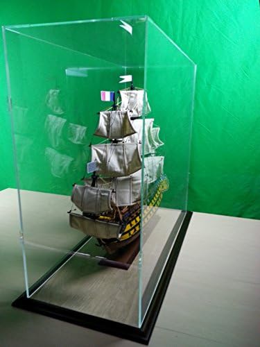 uzun Model Gemiler için 54 x 15 x 44 İnç Şeffaf Akrilik Vitrin