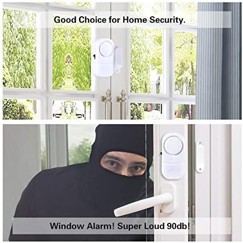 Kişisel Güvenlik Pencere ve Kapı Alarm Zili / Kablosuz Sensör Kapı Pencere Hırsız Alarmı / 12'li paket