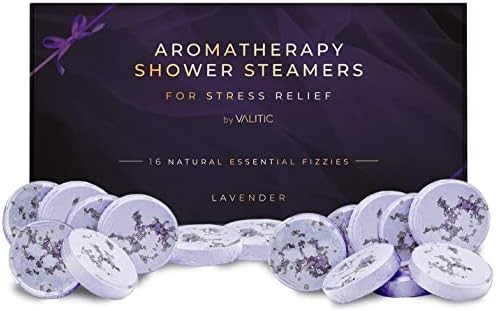 VALİTİK Lavanta 16-Pack Aromaterapi Duş Vapurları ve 8-Pack Doğal Okaliptüs Kokusu - Stres Rahatlama ve Net Nefes alma için