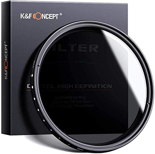 K & F Konsept 49mm Ince HD Çok Kaplamalı Değişken ND Nötr Yoğunluk Ayarlanabilir ND2 ND4 ND8 için ND400 Lens Filtre + Lens Temizleme