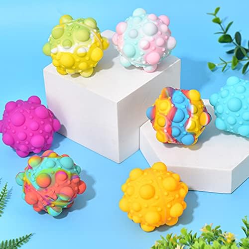 TopFunny 3D Pop ıt Topu Renkli Kıpır kıpır Oyuncaklar (2 adet/paket) taşınabilir Itme Pop Topu Yükseltilmiş Duyusal Oyuncak Silikon