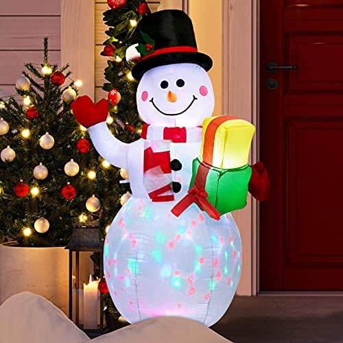 5FT Noel şişme tebrik Noel Baba , LED ışıkları havaya uçurmak Yard noel Dekorasyon,tatil Noel partisi için kapalı açık bahçe