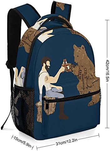 Ayı Bira seyahat sırt çantası rahat spor çanta Oxford kumaş ile çalışma alışveriş seyahat kamp İçin uygun