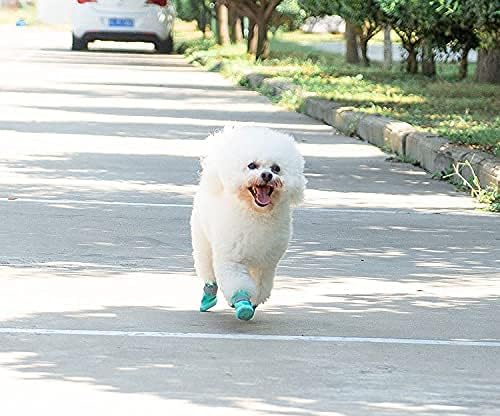 LOK WAH Köpek Ayakkabı için Küçük Orta Evcil Köpek Sıcak Kaldırım Paw Koruyucu,Su-Direnç Anti Kayma,ayarlanabilir Kayış ve Yansıtıcı