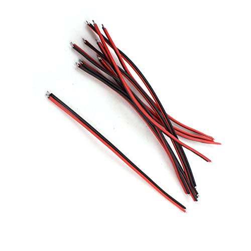 Aexıt 10 Pairs Elektrik 15 cm Kırmızı Siyah 2 Ends Kalay Kaplama Breadboard Jumper Güç Şeritleri Kablo Tel