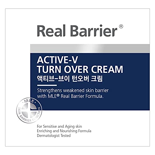 Real Barrier Active-V Cilt Hücresi Devir Döngüsü için Gece Kremini Ters Çevirin, Laktobiyonik Asitle Soyma, Nemlendirici, Besleyici,