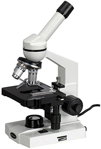 AmScope M600 Bileşik Monoküler Mikroskop, wf10x Mercek, 40x-1000x Büyütme, Brightfield, Tungsten Aydınlatma, Abbe Kondenser,