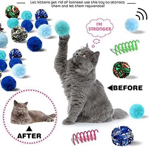 26 Parça ile kedi Buruşuk Topları Kürklü Çıngırak Topu kedi Topları Bells Catnip Kedi Yaratıcı Oyuncak Kedi Yumuşak Kabarık Yavru