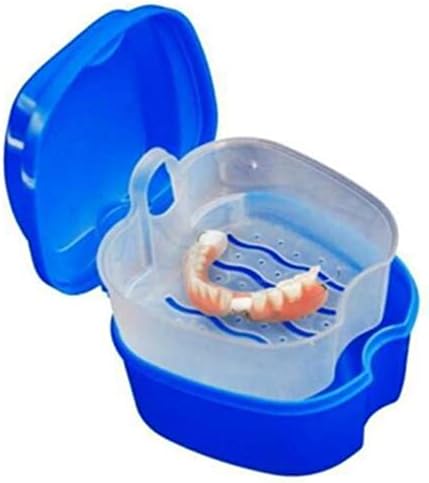 Botreelife Taşınabilir Protez Durumda Pratik Yanlış Diş saklama kutusu Kutusu Süzgeç ile Kadınlar ve Erkekler için, stil 3