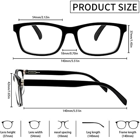 SIGVAN okuma gözlükleri 5 Paket Mavi ışık Engelleme Anti Göz Yorgunluğu Hafif Moda bilgisayar Okuyucular Erkekler Kadınlar için