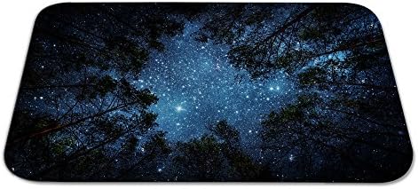 renkli yıldız Yıldızlı Gökyüzü Tasarım Kaymaz Banyo Paspas Emici Bellek Köpük Flanel Banyo Kilim Küçük Zemin Halı 24 L x 16 W