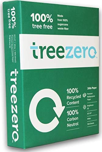 TreeZero (was TreeFrog) Ağaçsız %100 Geri Dönüştürülmüş Premium Çok Amaçlı Kopya Lazer Mürekkep Püskürtmeli Yazıcı Kağıdı, 8