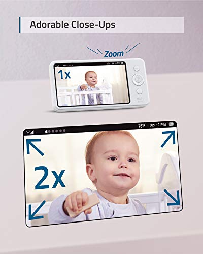 eufy Security, SpaceView Pro 720p Video Baby Monitor with 5 Screen, İki Yönlü Ses, Pan & Tilt, 5200mAh Pil, Gece Görüş, Ninni
