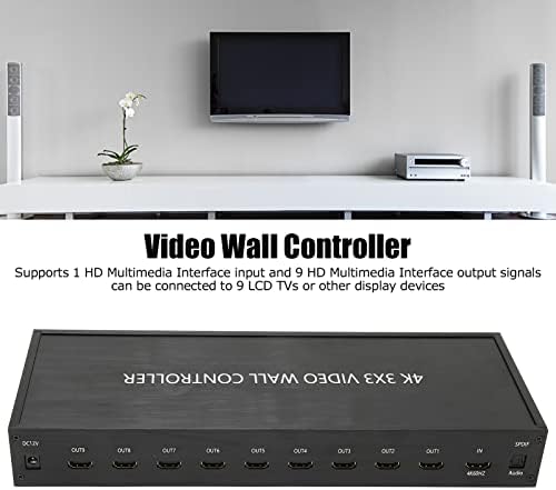 Dpofırs LED Video Duvar Denetleyicisi, 3x3 HDMI Video Görüntü İşlemcisi(1 HDMI girişi ve 9 HDMI Çıkışı), TV Ekleme Ekranı için