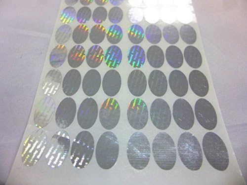 PPLS Oval Gümüş Çıkartmalar Koruyucu Güvenlik Hologramları Mühür ve KoruyunKurcalamaya Açık 0.79 ~0.47 20 ~ 12mm))