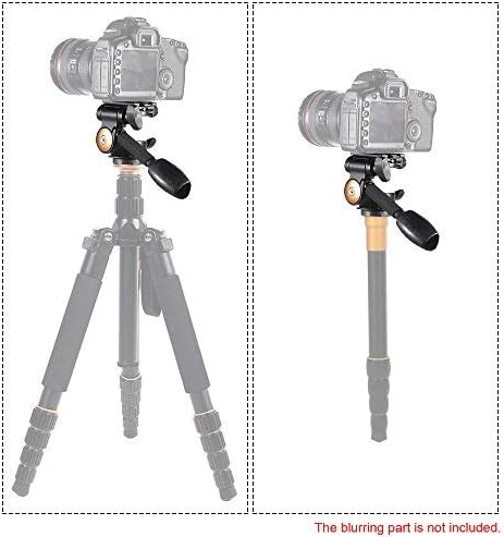 Andoer kamera tripodu Kolu Topu Kafa 3-Yönlü Sıvı Kafa Tutuşunu Plaka ile 360 Derece Rotasyon Canon Nikon Sony DSLR Kamera için