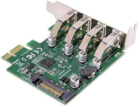 CY Düşük Profil 4 Port PCI-E USB 3.0 HUB PCI Express Genişletme Kartı Adaptörü Anakart için 5 Gbps