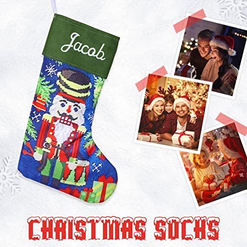 Glooraca Kişiselleştirilmiş Noel Çorap Özelleştirilmiş Noel Çorap ile Adı Aile Süs için Noel (Fındıkkıran)